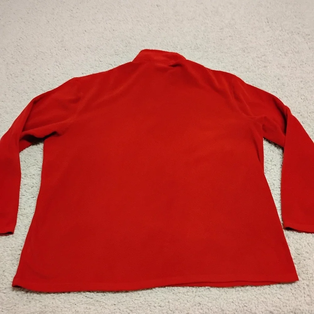 The North Face Sweater Mens 2XL XXL Red Polartec Fleece 1/4 Pullover Glacier